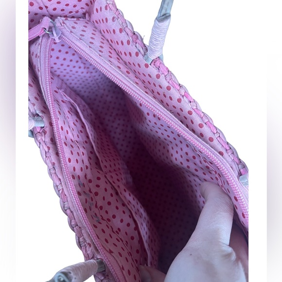 Vintage Pink Raffia Handbag - Picture 3 of 3